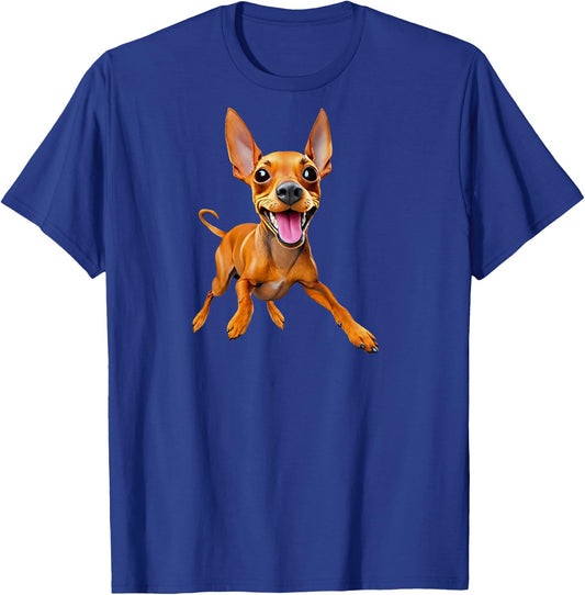 Minpin Funny Pet Miniature Pinscher Mini Pin Puppy Dog Dad Haut de Gamme T-Shirt - T-Shirt | Royal