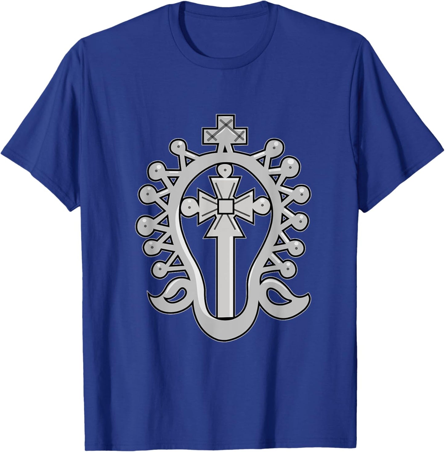Lalibela Cross Ethiopian Christian Silver Cross T-Shirt - T-Shirt | Royal