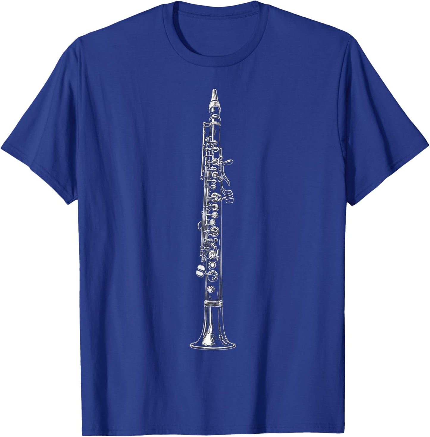 Clarinet Music Instrument Motif Art Clarinet T-Shirt - T-Shirt | Royal