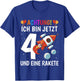 Children's 4th Birthday Boys 4 Years - Planets Space Rocket , black T-Shirt - T-Shirt | Royal