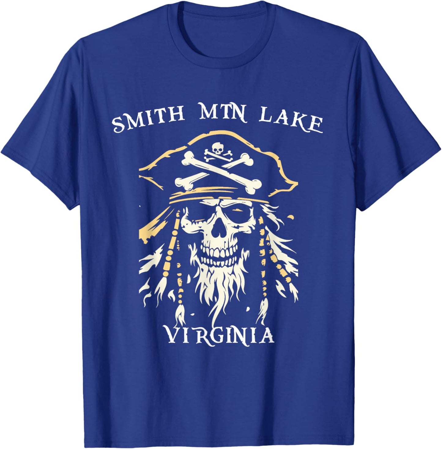 SML Smith Mountain Lake Retro Pirate T-Shirt - T-Shirt | Royal