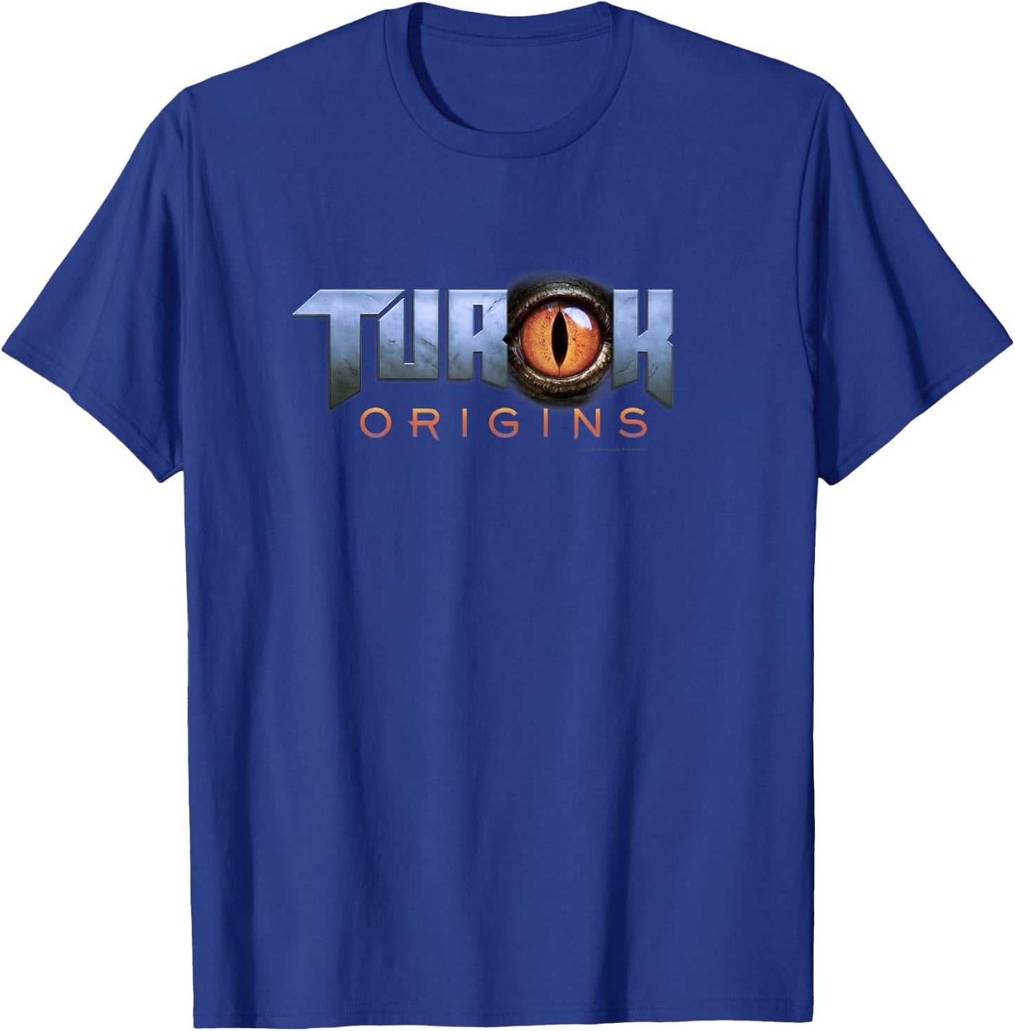 Turok : Origins Logo, -Adults, Black, Small, Short Sleeve, Cotton 80% Polyester 20%, Gaming T-Shirt - T-Shirt | Royal