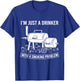 I'm Just A Drinker with A Smoking Problem Grilling BBQ Dads T-Shirt - T-Shirt | Royal
