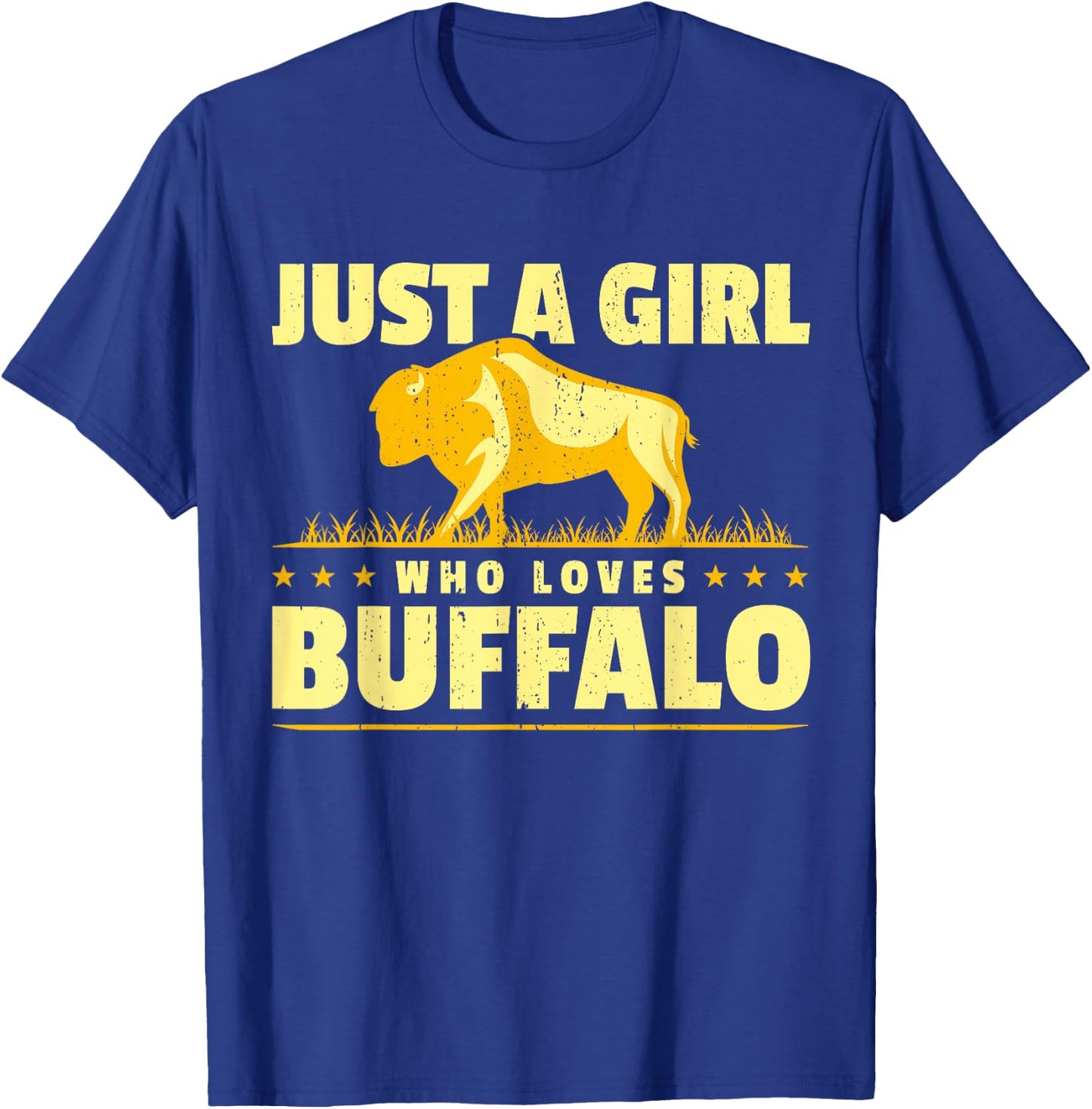 Girl Who Loves Buffalo I Women Buffalo I Daughter Buffalo T-Shirt - T-Shirt | Royal