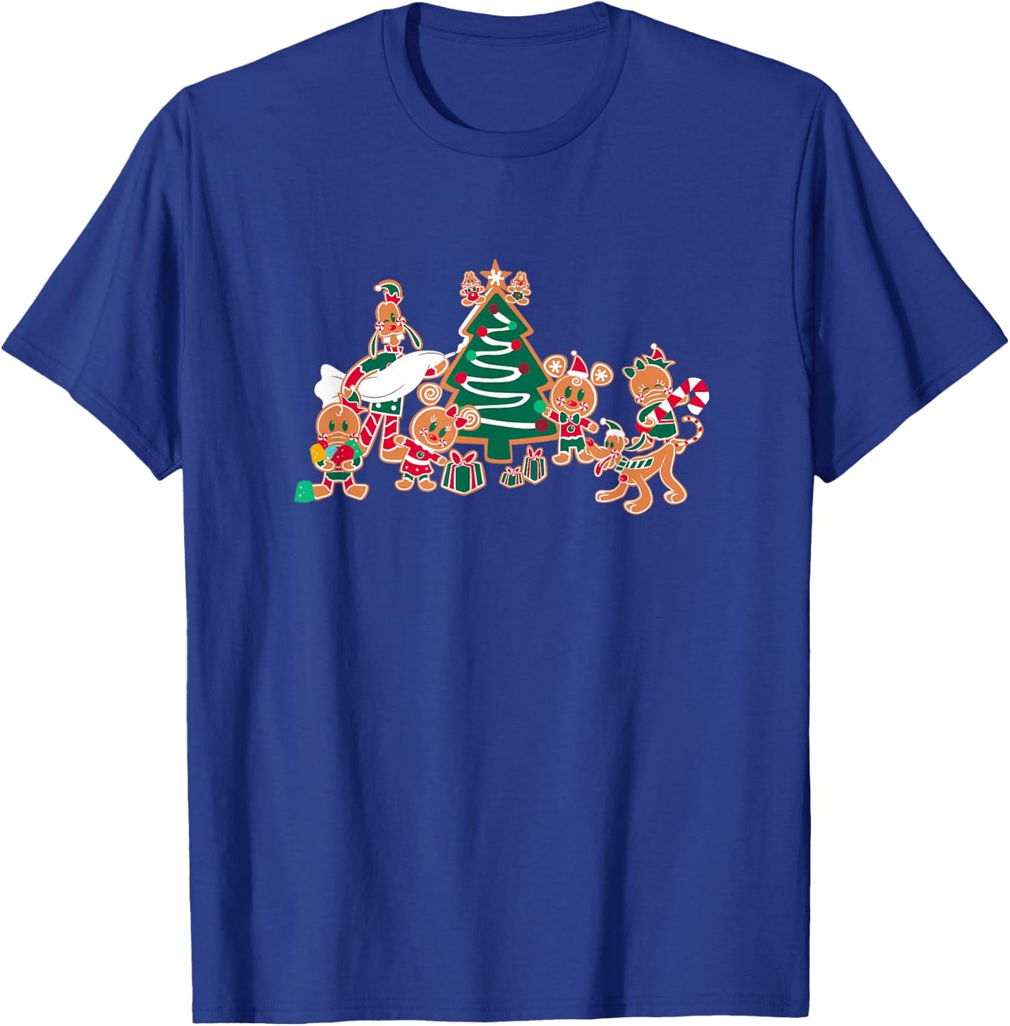 Disney Mickey & Pals Gingerbread Cookies and Christmas Tree T-Shirt - T-Shirt | Royal