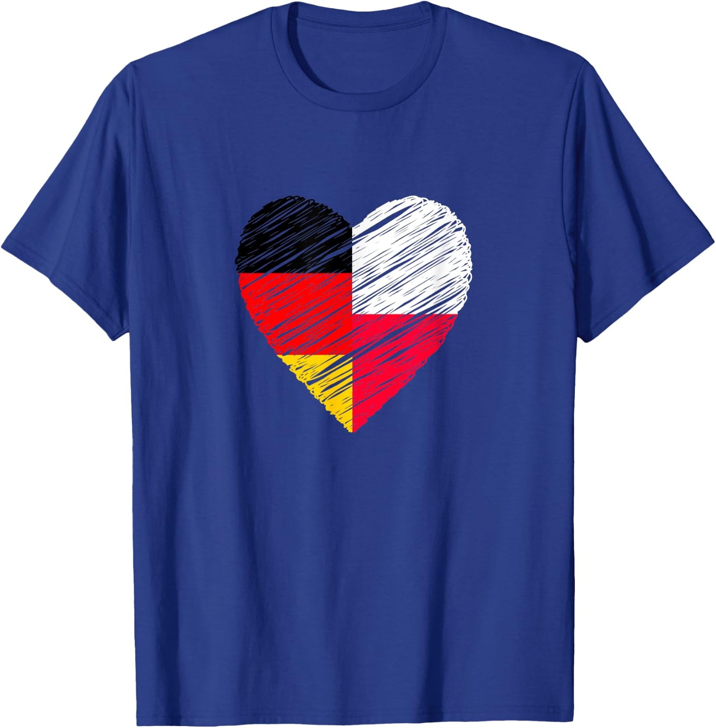 Polen Deutschland Herz Deutschland Flagge Polnische Flagge Liebe Herz T-Shirt - T-Shirt | Royal