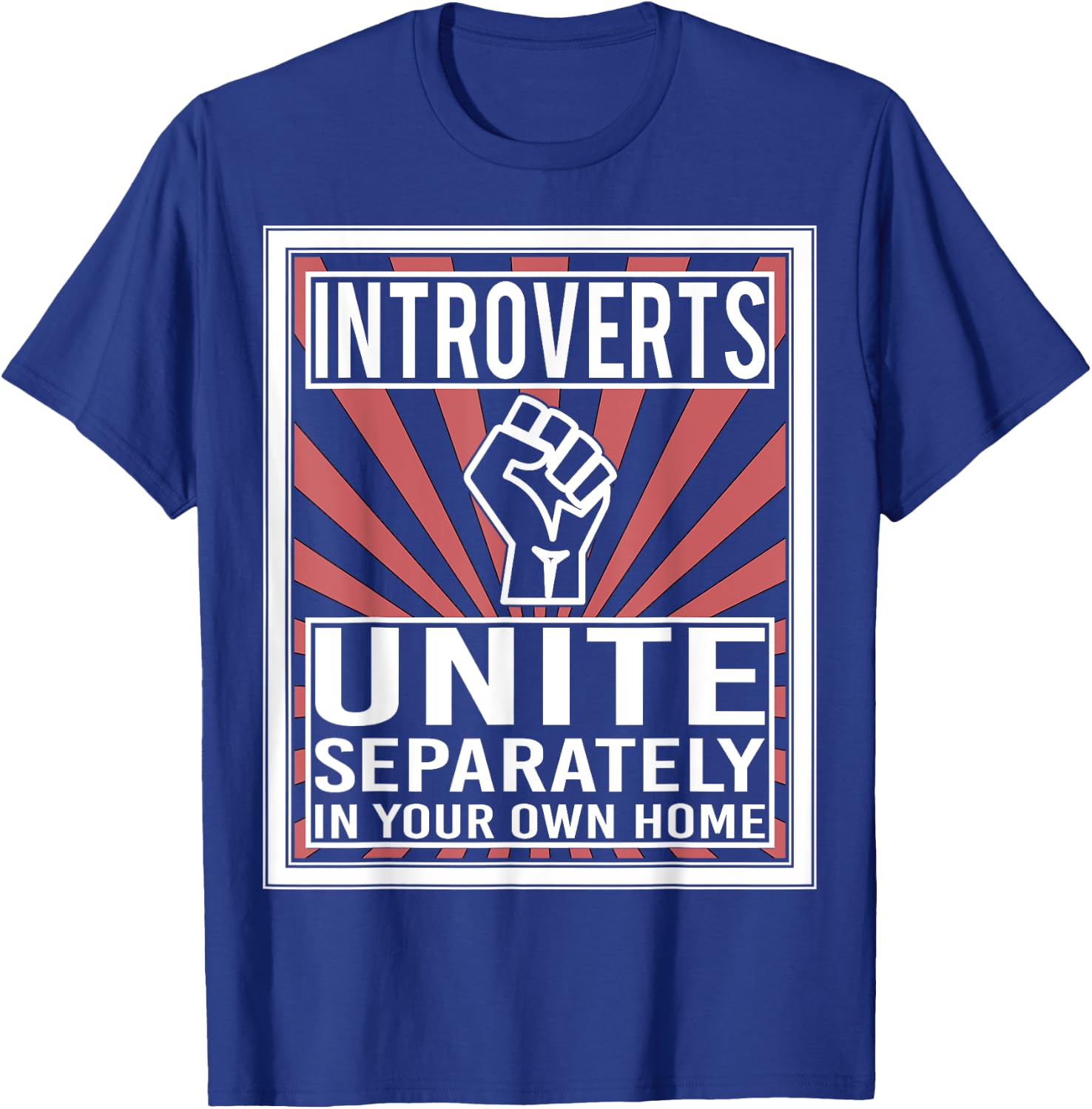 Introverts Unite Design And Men, Cool Funny Nerd T-Shirt - T-Shirt | Royal