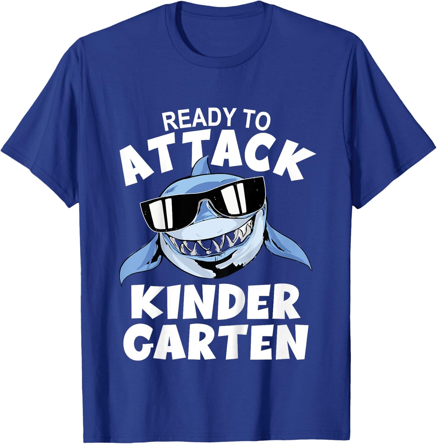 Ready To Attack Kindergarten Shark T-Shirt - T-Shirt | Royal