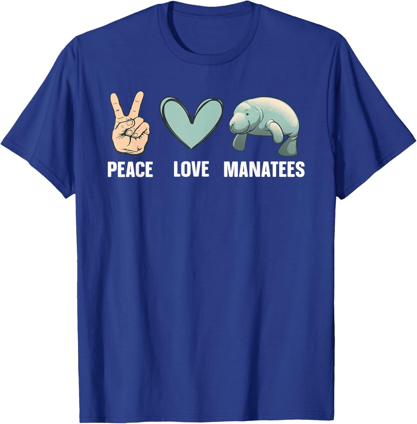 Cute Manatee Design Women Kids Sea Cow Manatee Lover T-Shirt - T-Shirt | Royal