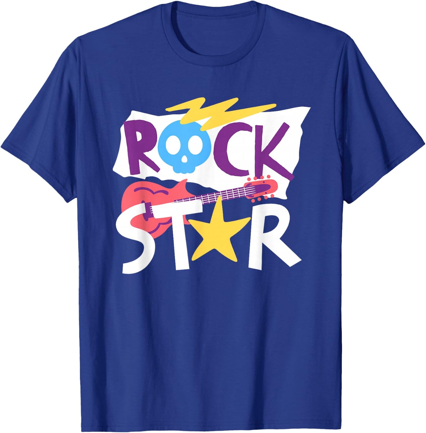 Rockstar Guitar Rock Music Singer Funny Children's , black T-Shirt - T-Shirt | Royal