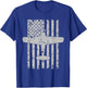 Bonanza Airplane Patriotic Distressed Flag Pilot Women Kids Men T-Shirt - T-Shirt | Royal