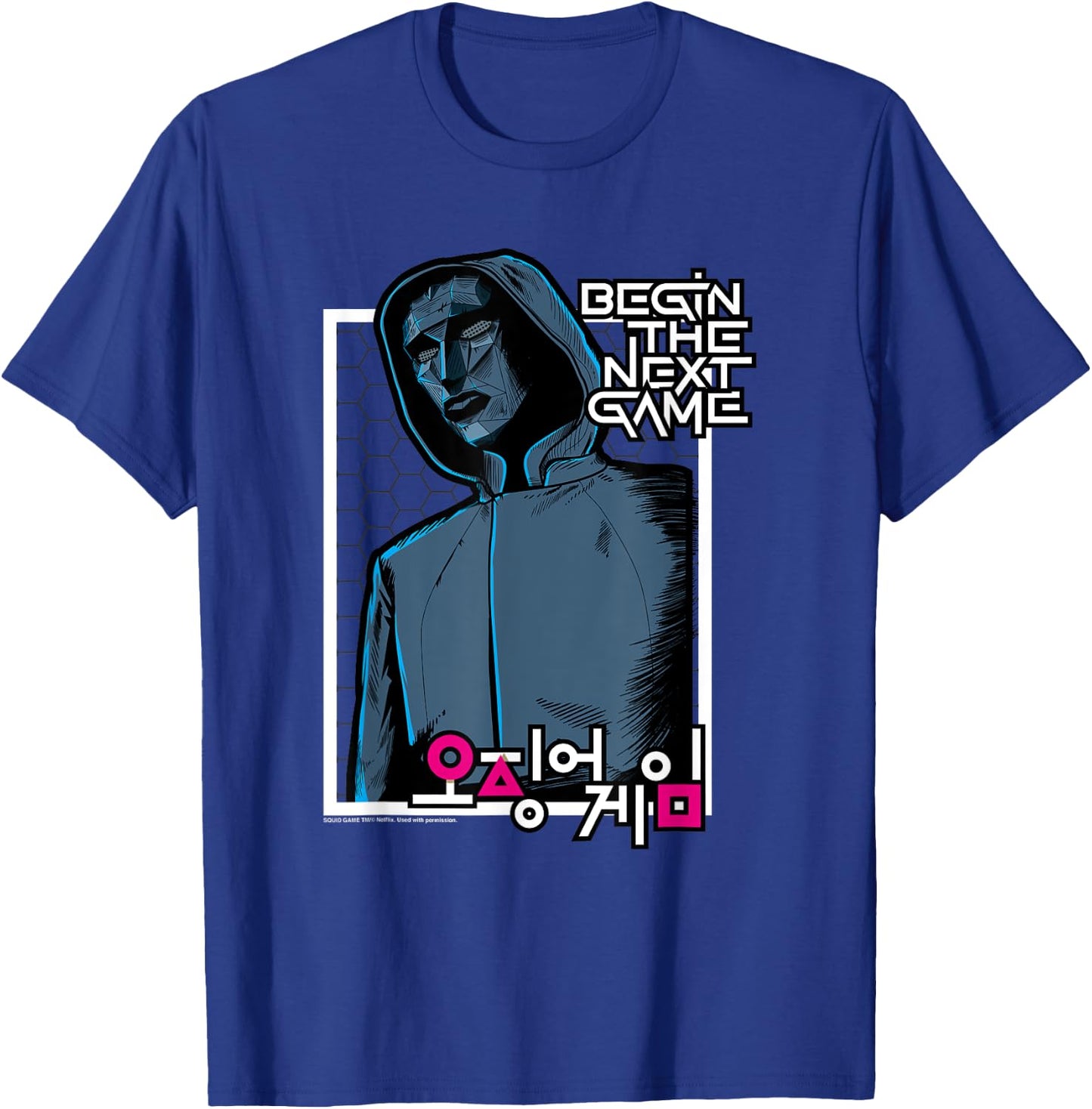 Squid Game Front Man starts next game, Blue, S T-Shirt - T-Shirt | Royal