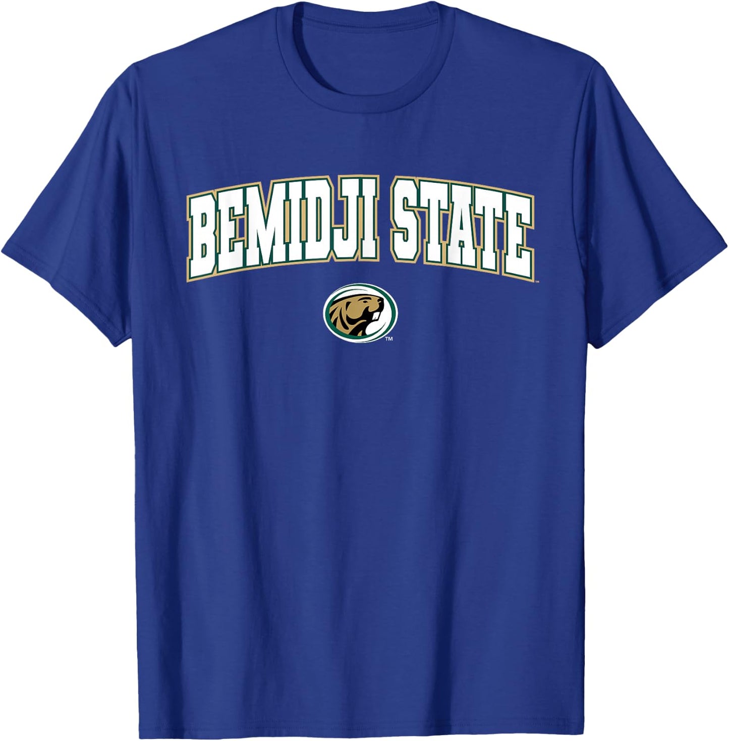 Bemidji State University BSU Beavers Arch Logo T-Shirt - T-Shirt | Royal
