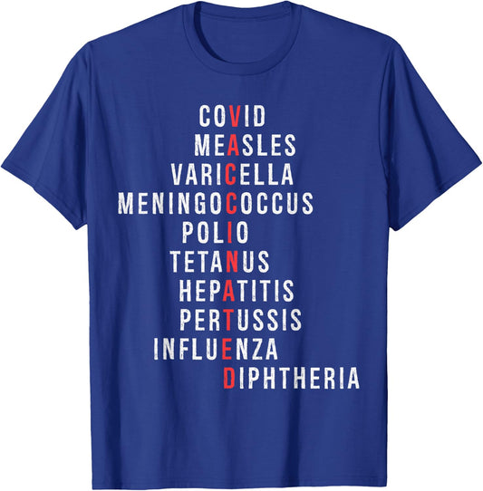 Funny Nurse Vaccinated COVID Vaccines Vaccines Saves Lives T-Shirt - T-Shirt | Royal