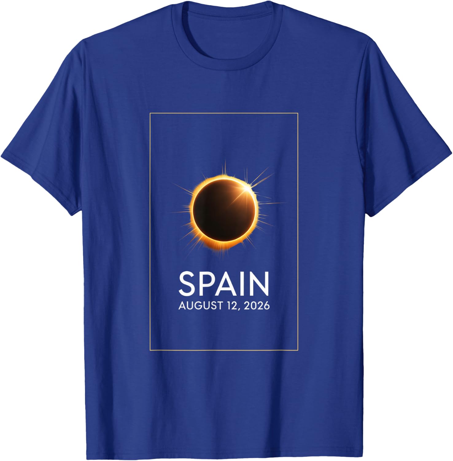Eclipse Solaire 12 août 2026 Espagne Total T-Shirt - T-Shirt | Royal