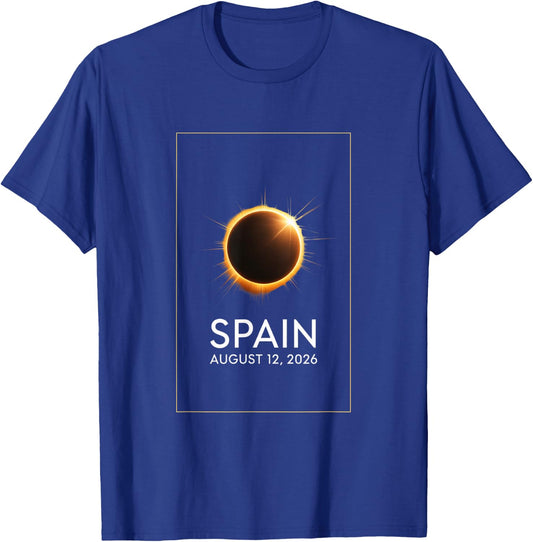 Eclipse Solaire 12 août 2026 Espagne Total T-Shirt - T-Shirt | Royal