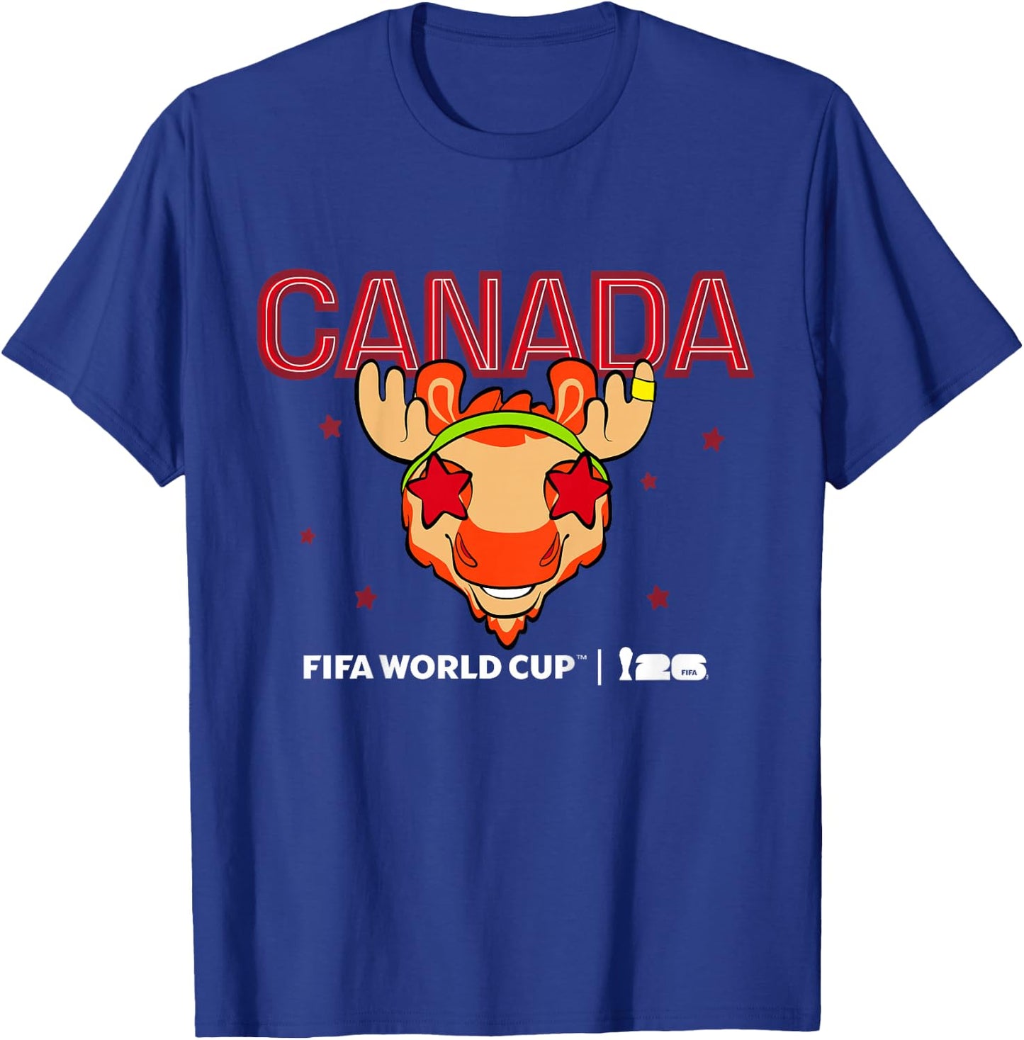 Enfant FIFA World CUP26 Canada Mascotte Stars T-Shirt - T-Shirt | Royal