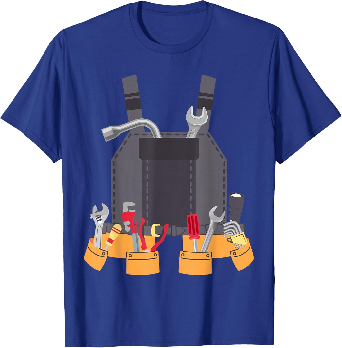 Mechanic Uniform Coveralls Halloween Costume for Kids Adults T-Shirt - T-Shirt | Royal