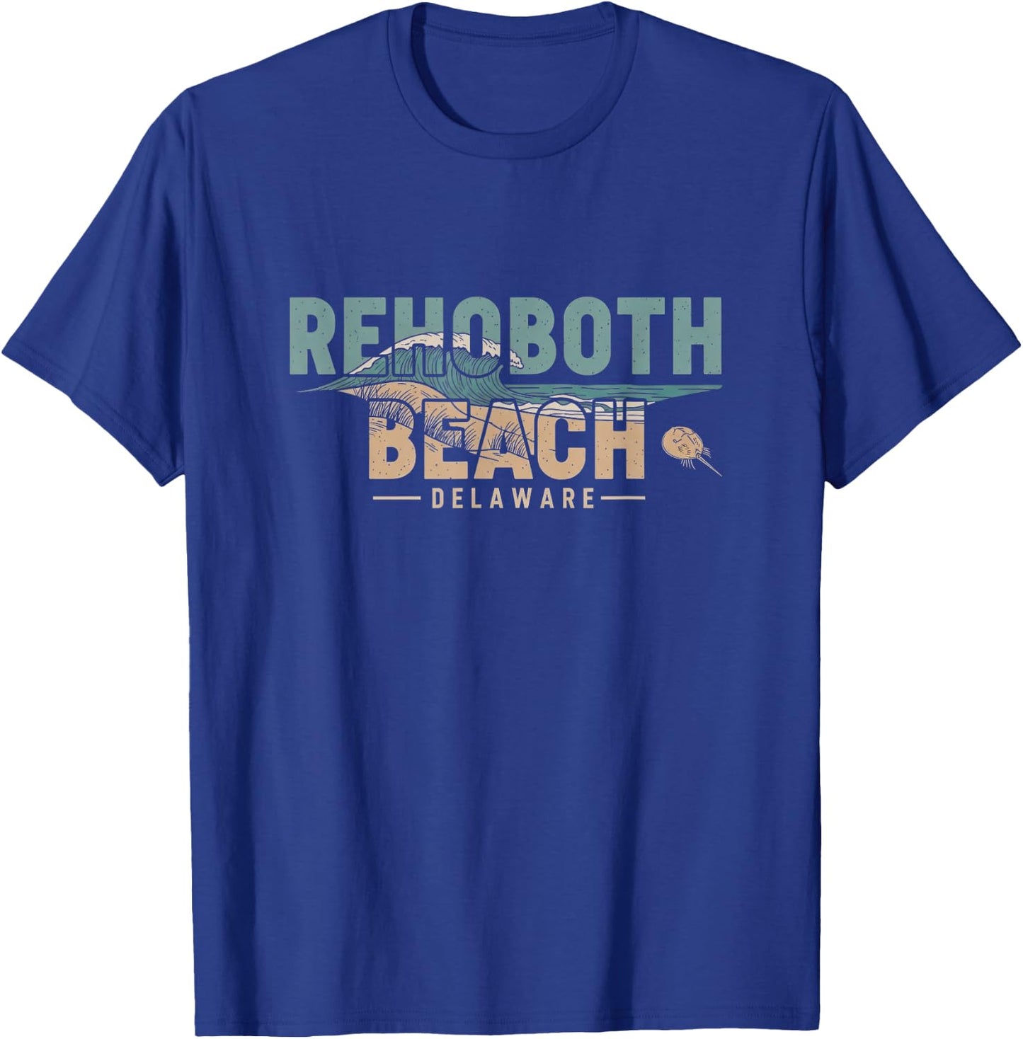 Retro Rehoboth Beach Delaware Design T-Shirt - T-Shirt | Royal