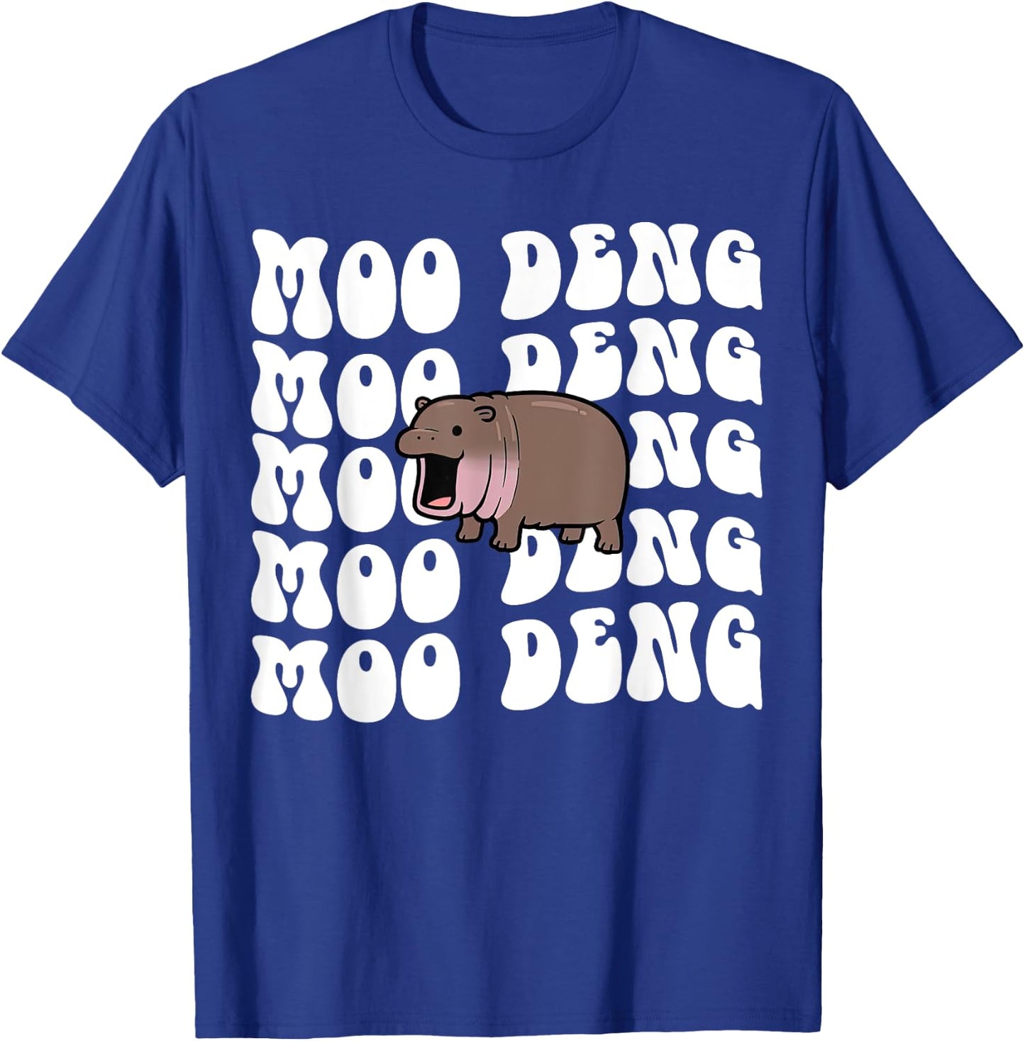 Funny Moo Deng The Cute Baby Hippo Thai Costume Women Kids T-Shirt - T-Shirt | Royal