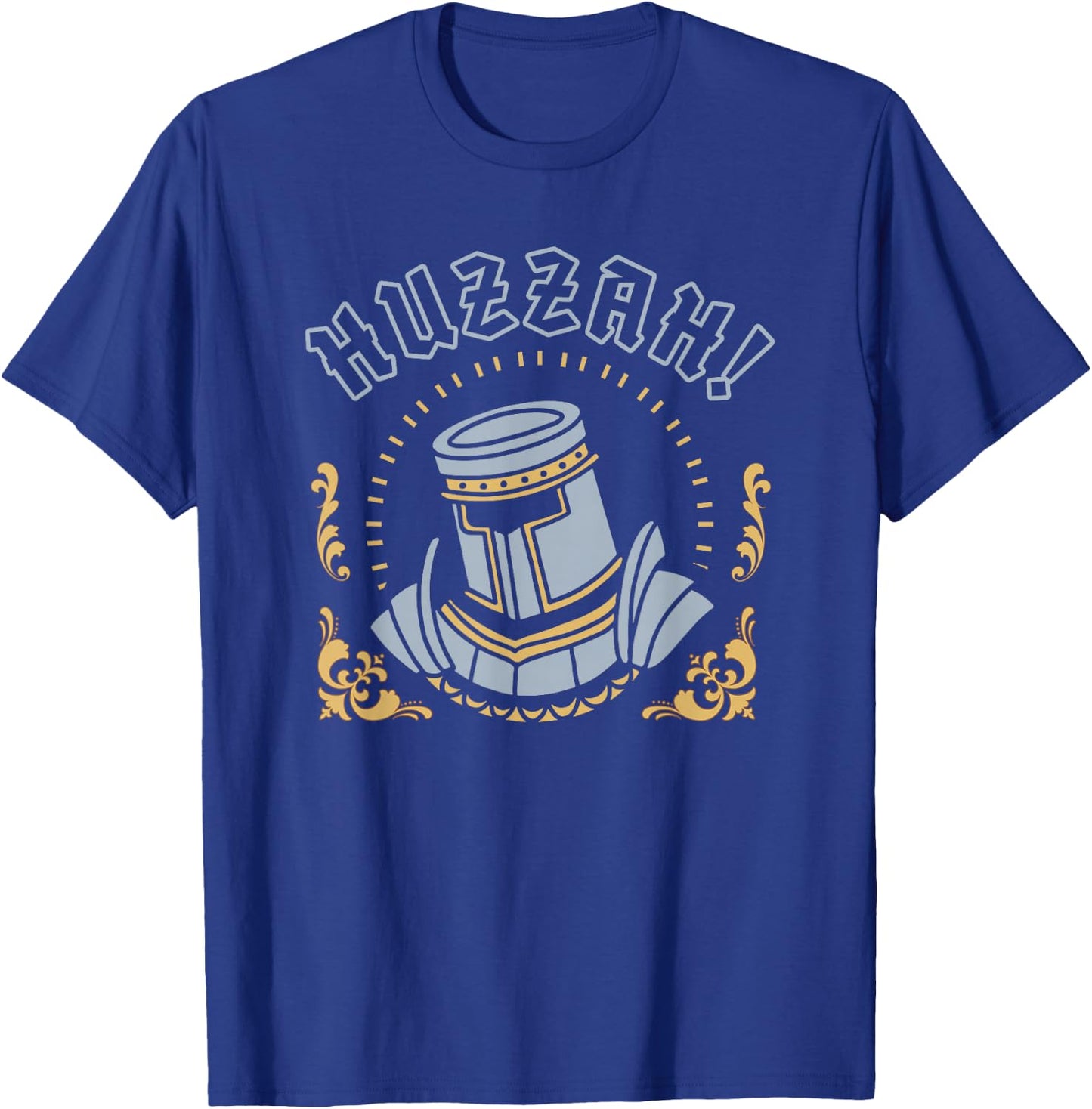 Huzzah Funny Renaissance Ren Faire Medieval Knight Graphic T-Shirt - T-Shirt | Royal