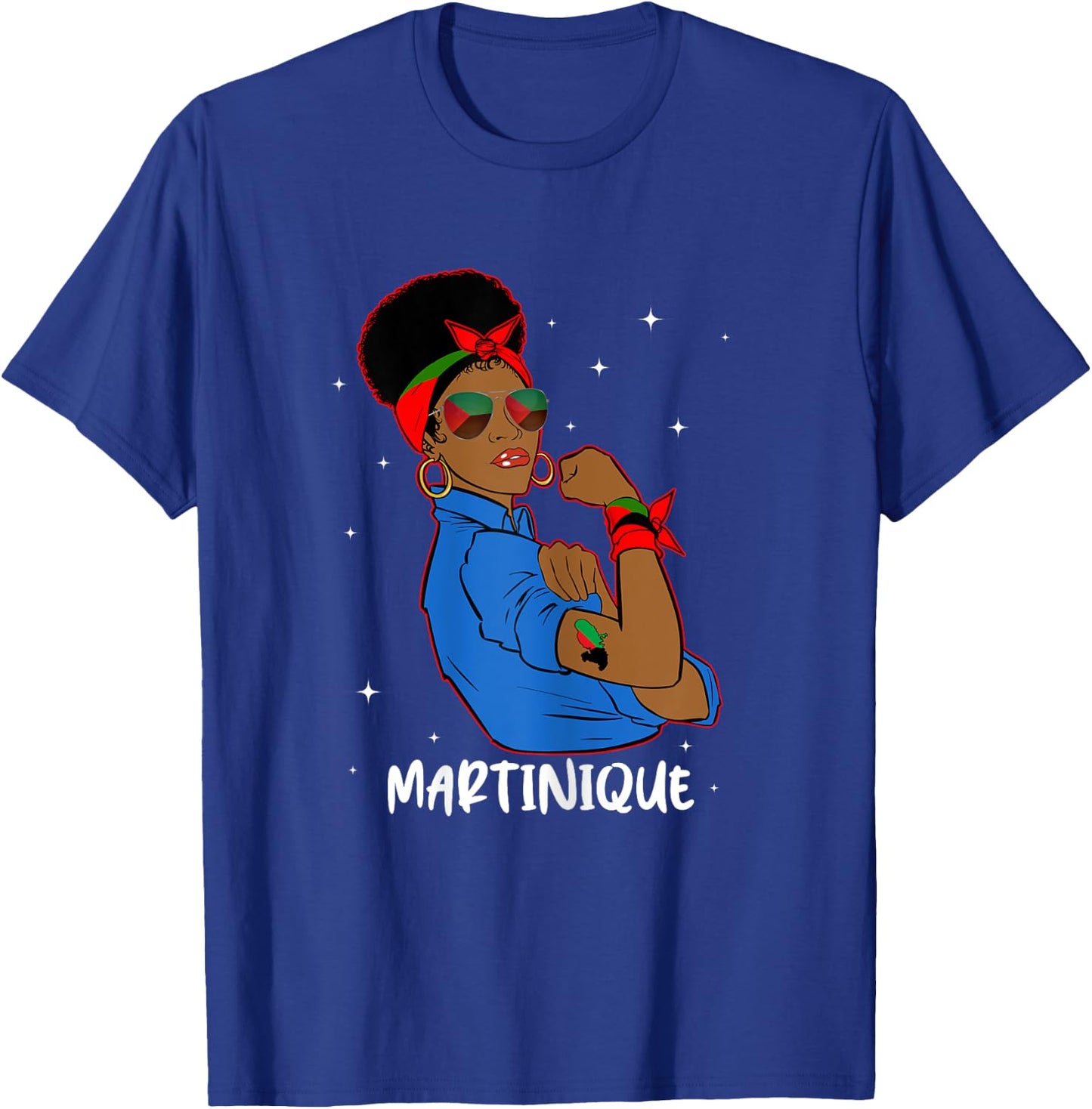 Fière Martiniquaise Héritage Stellaire Drapeau Martinique T-Shirt - T-Shirt | Royal