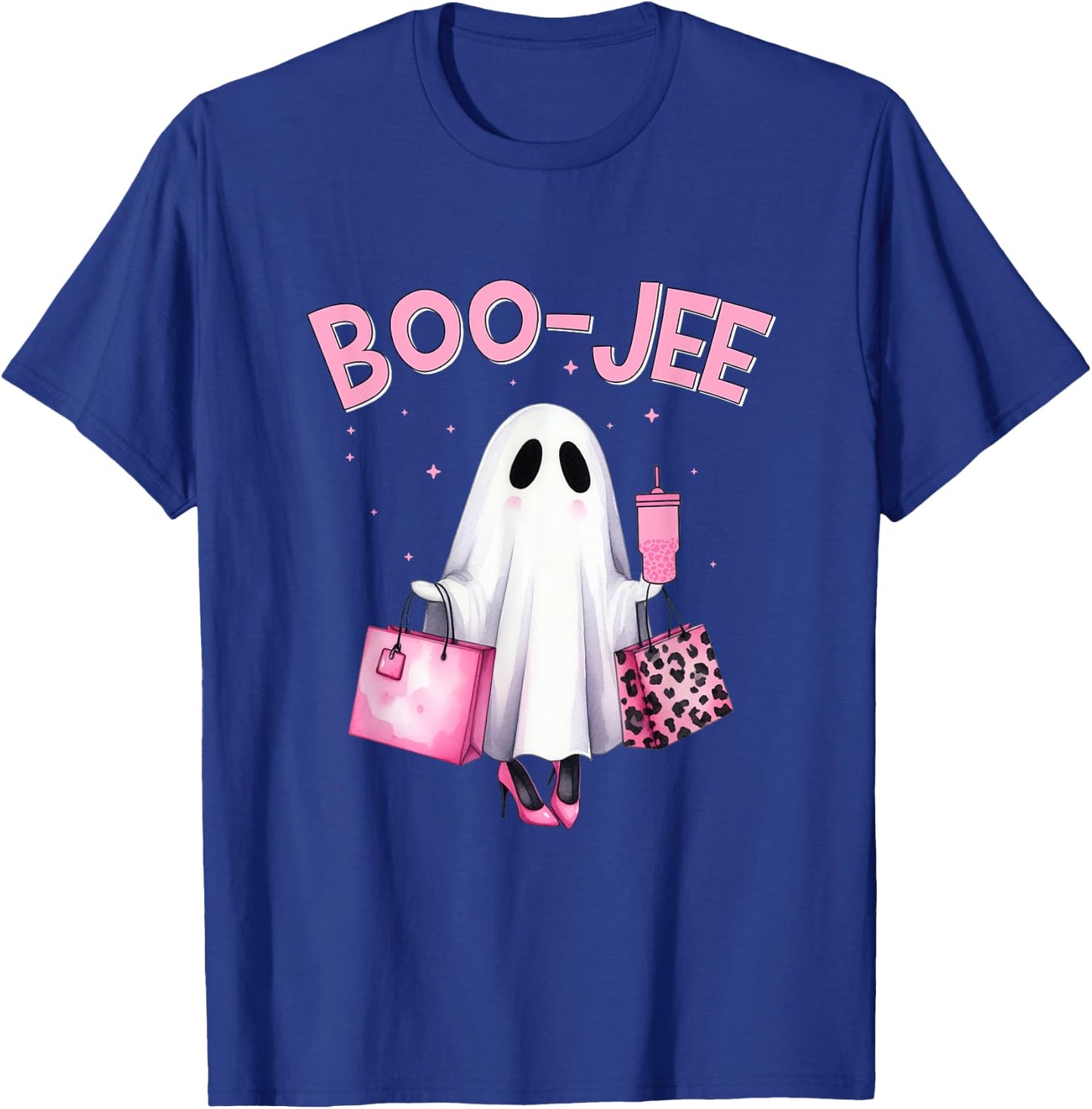 Boujee Boo Jee Spooky Ghost Funny Halloween Women Girls T-Shirt - T-Shirt | Royal