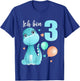Kids 3 Years Old I'm 3 Dino Dinosaur T-Rex 3rd Birthday , black T-Shirt - T-Shirt | Royal