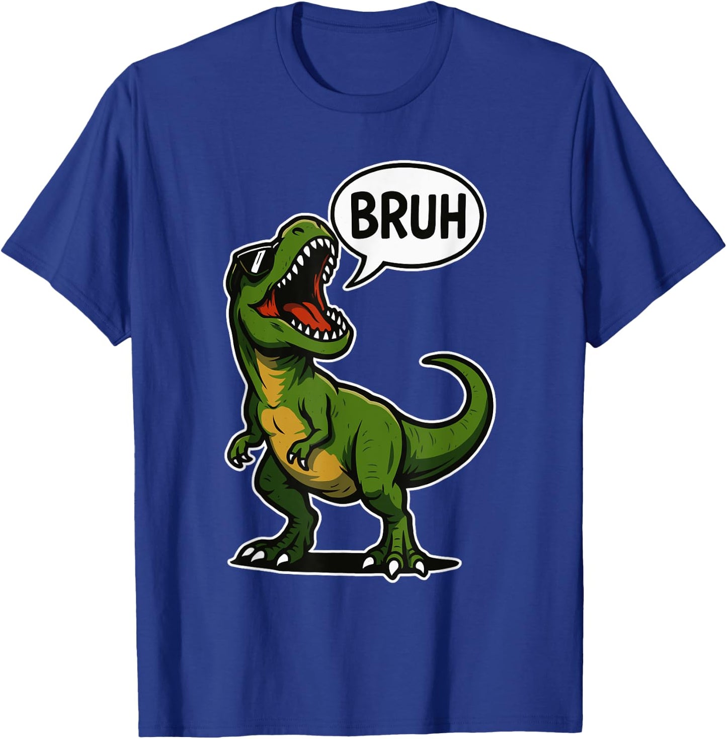 Cool Bruh Dinosaur T-Rex Men Women Kids Teens Funny Dinosaur T-Shirt - T-Shirt | Royal
