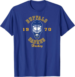Buffalo Sabres Hockey Mask Black Officially Licensed T-Shirt - T-Shirt | Royal