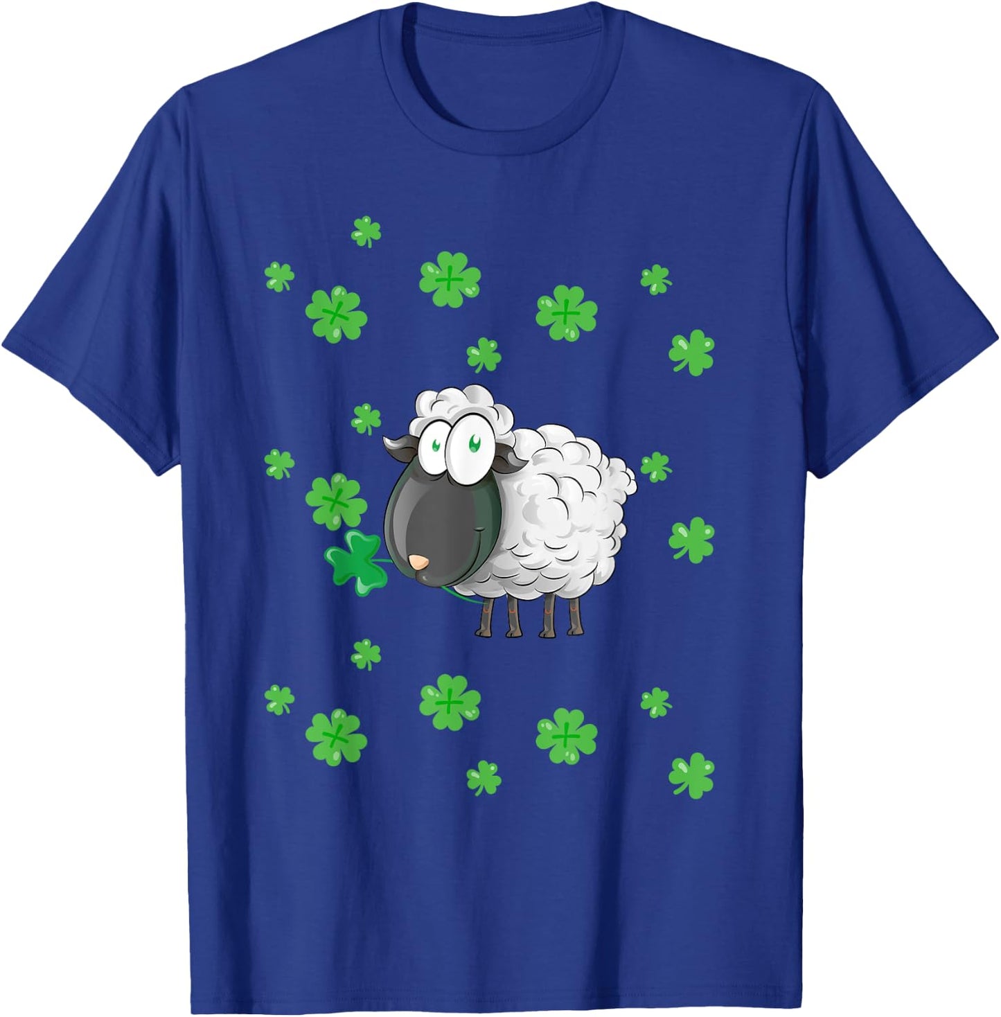 Irish Sheep and Shamrocks Leprechaun Sheep St Patrick's Day T-Shirt - T-Shirt | Royal
