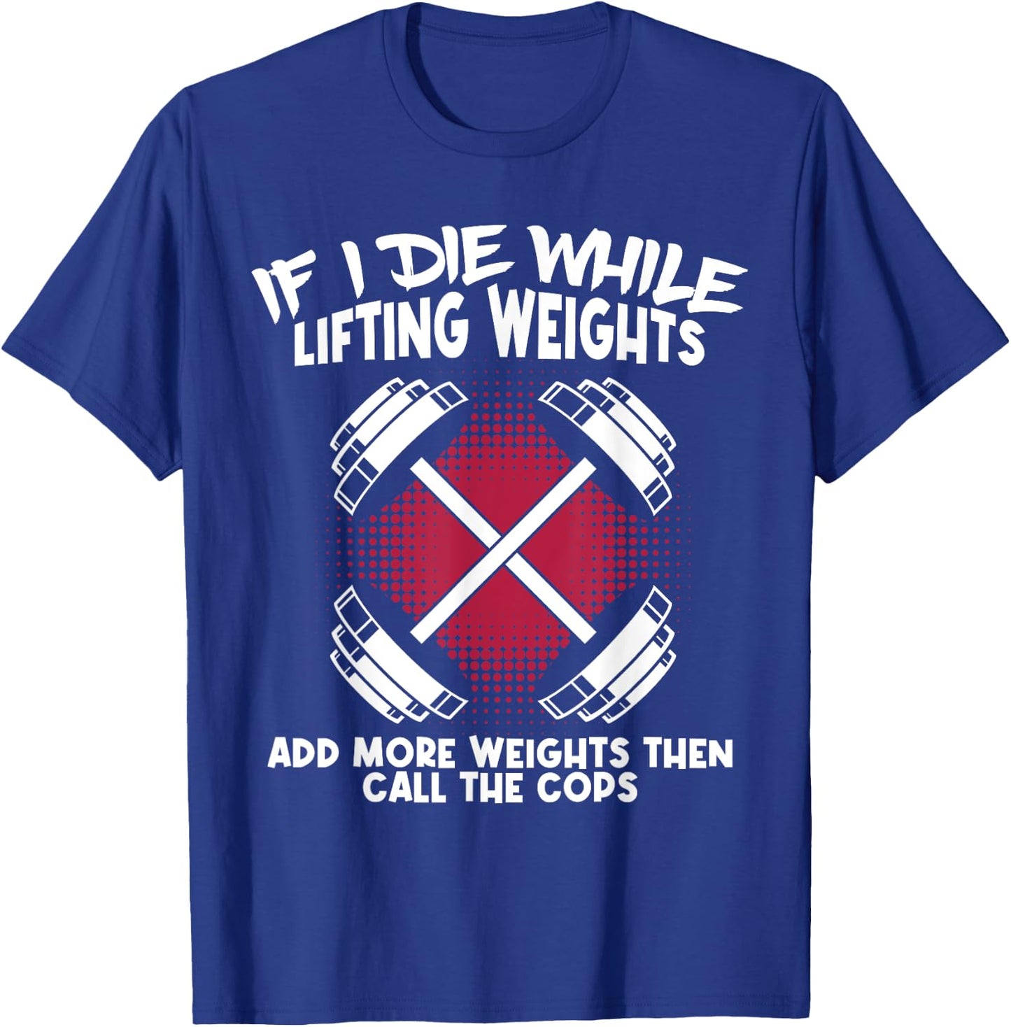 Shhh I'm Doing Math Weight Lifting Gym Lover Motivation T-Shirt - T-Shirt | Royal