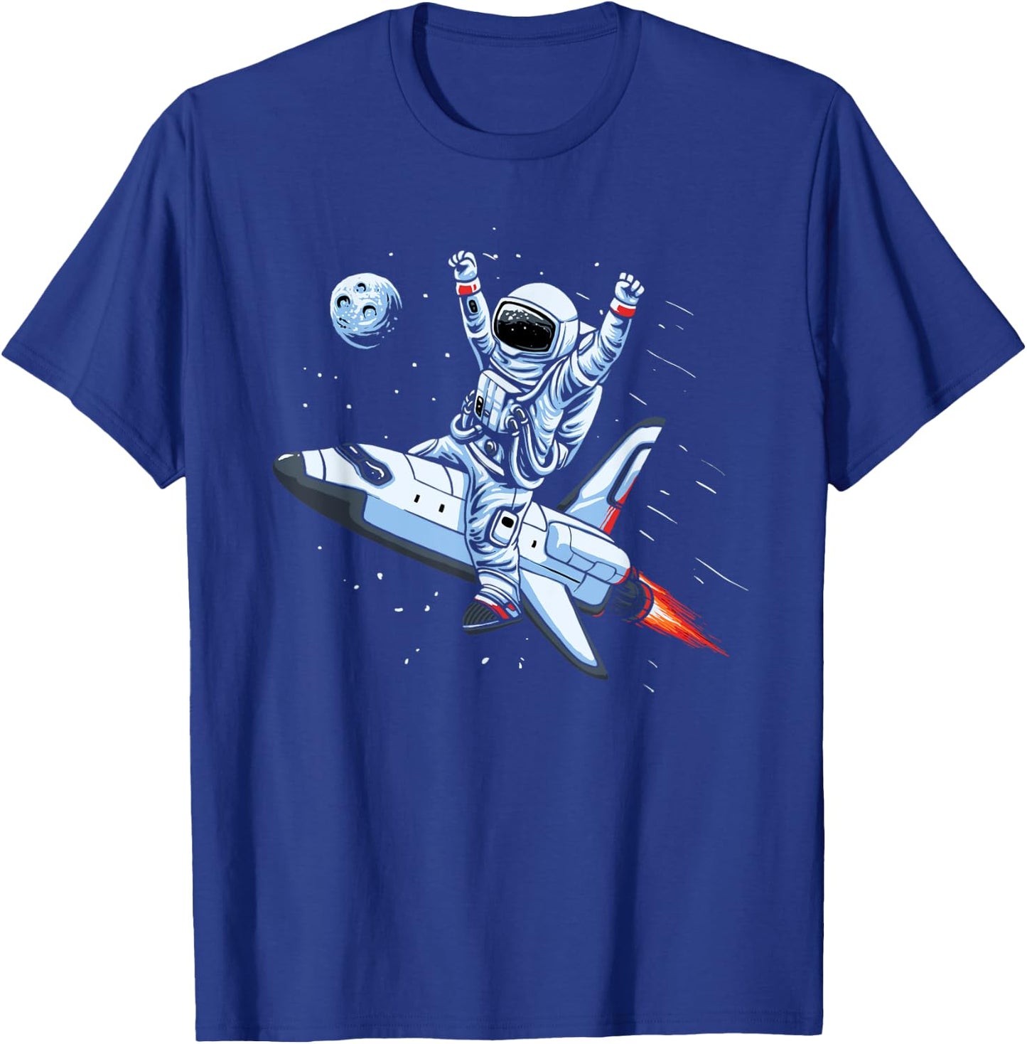 Flying Spaceship Astronaut Space Gift Women Kids T-Shirt - T-Shirt | Royal