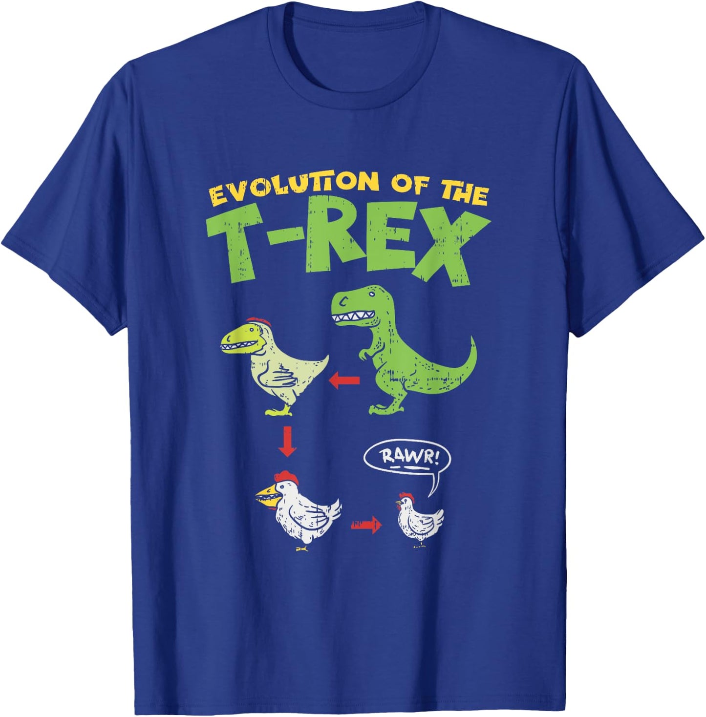 Funny Chick T-Rex Dino Chicken Farmer Gift T-Shirt - T-Shirt | Royal