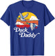 Duck Daddy Vintage 80's Sun Funny Retro Mallard Hunter T-Shirt - T-Shirt | Royal