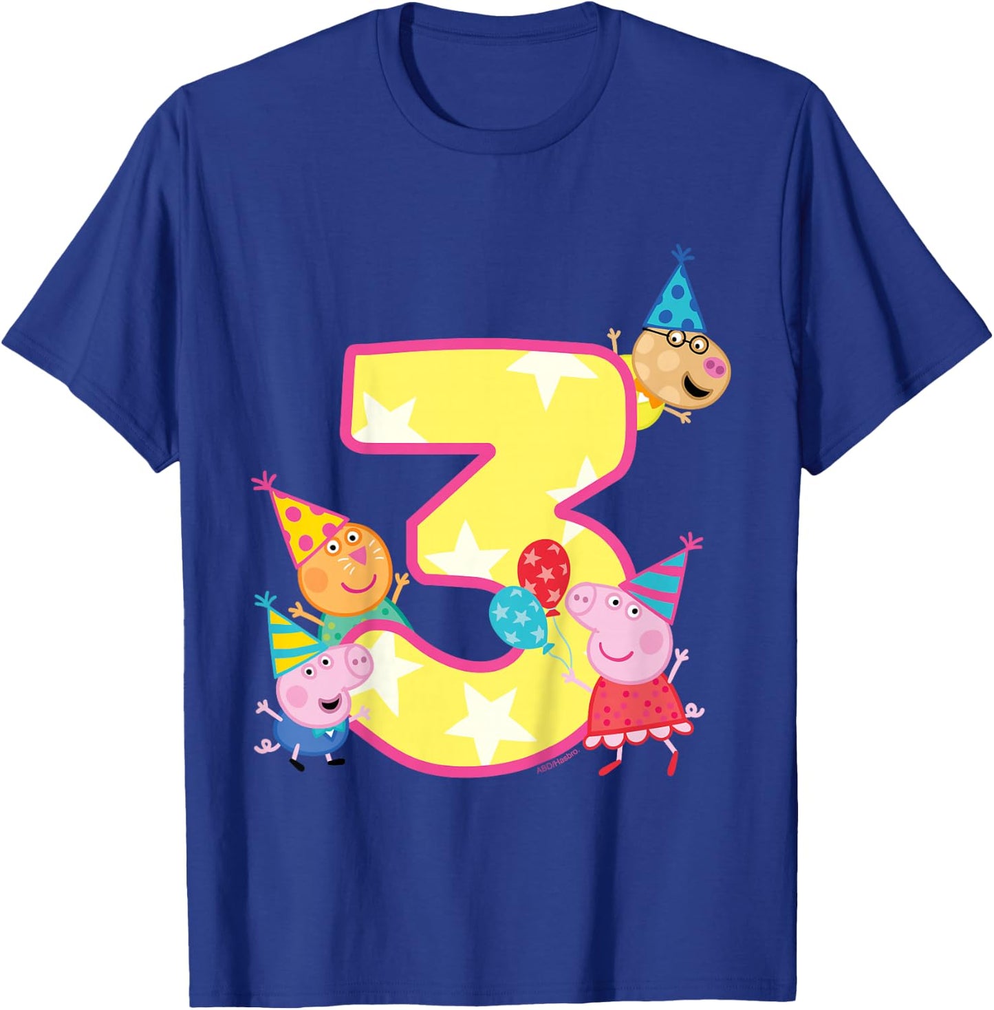 Peppa Pig Crew 3 Geburtstag T-Shirt - T-Shirt | Royal