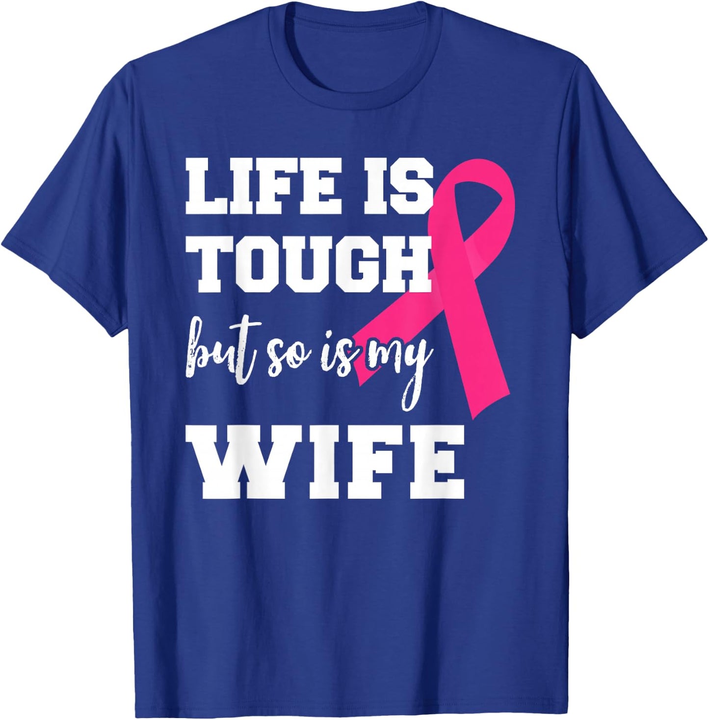 Breast Cancer For Husband Breast Cancer Month Support T-Shirt - T-Shirt | Royal