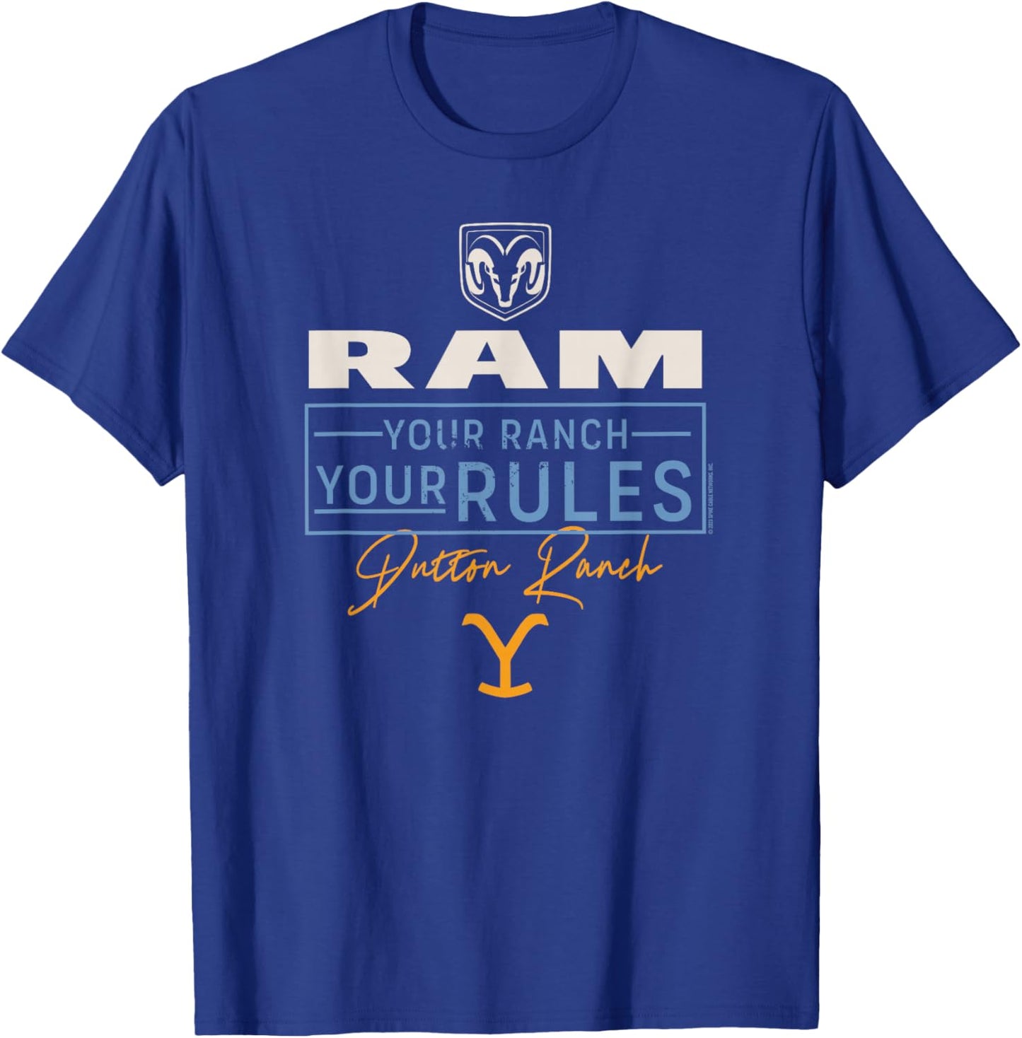 Yellowstone x Ram Truck Deine Ranch Deine Rugeln , black T-Shirt - T-Shirt | Royal