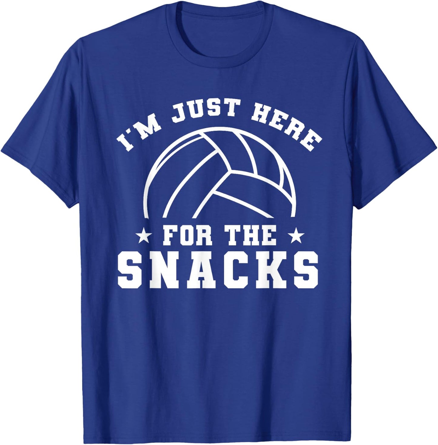 Funny volleyball, I'm Just Here For The Snacks, sport game T-Shirt - T-Shirt | Royal