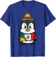 Penguin Mexico Flag Cinco De Mayo Mexican Independence Day T-Shirt - T-Shirt | Royal