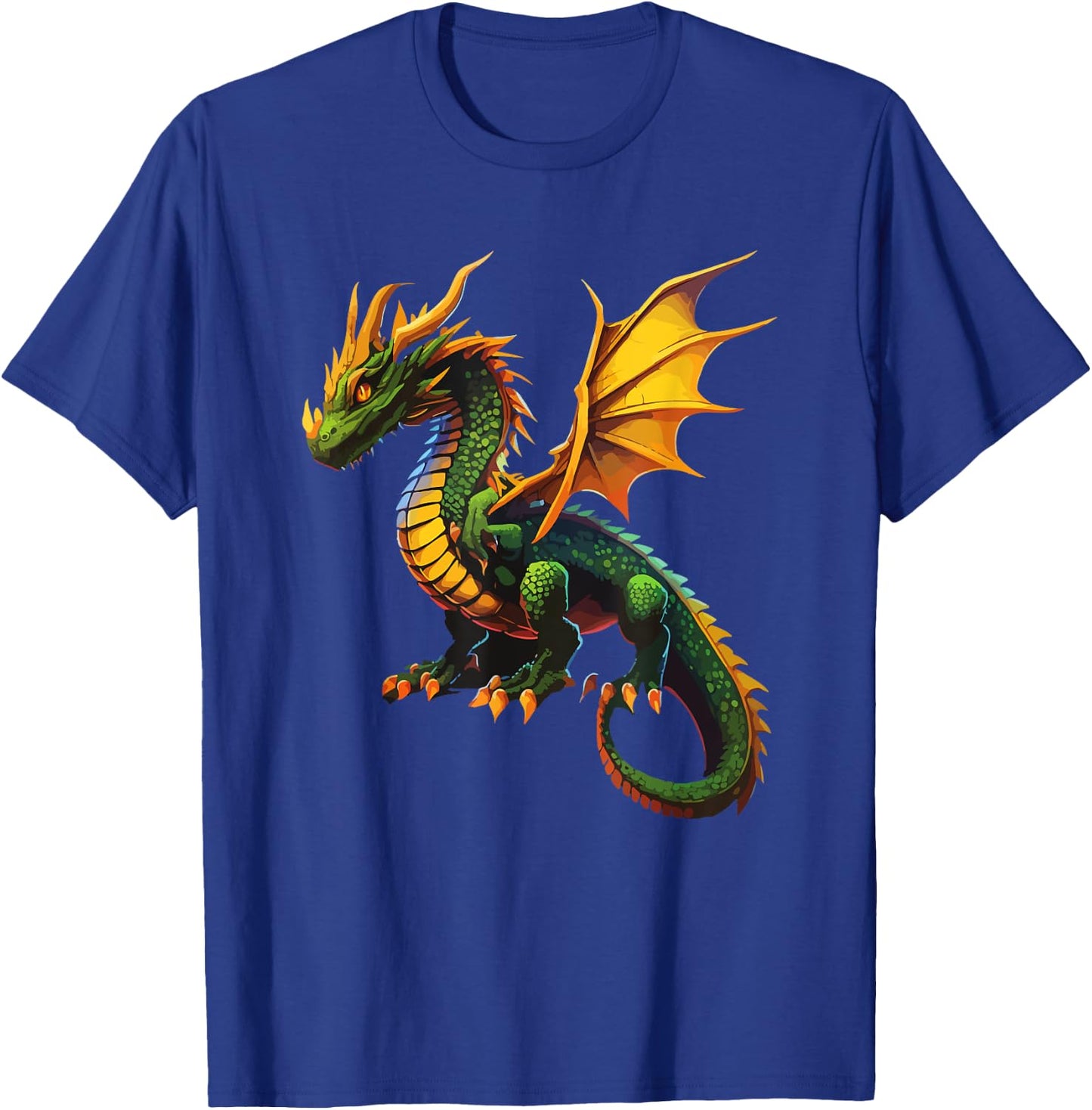 Dragon in Green Dragon Mystical Fantasy Mystical Creature , black T-Shirt - T-Shirt | Royal