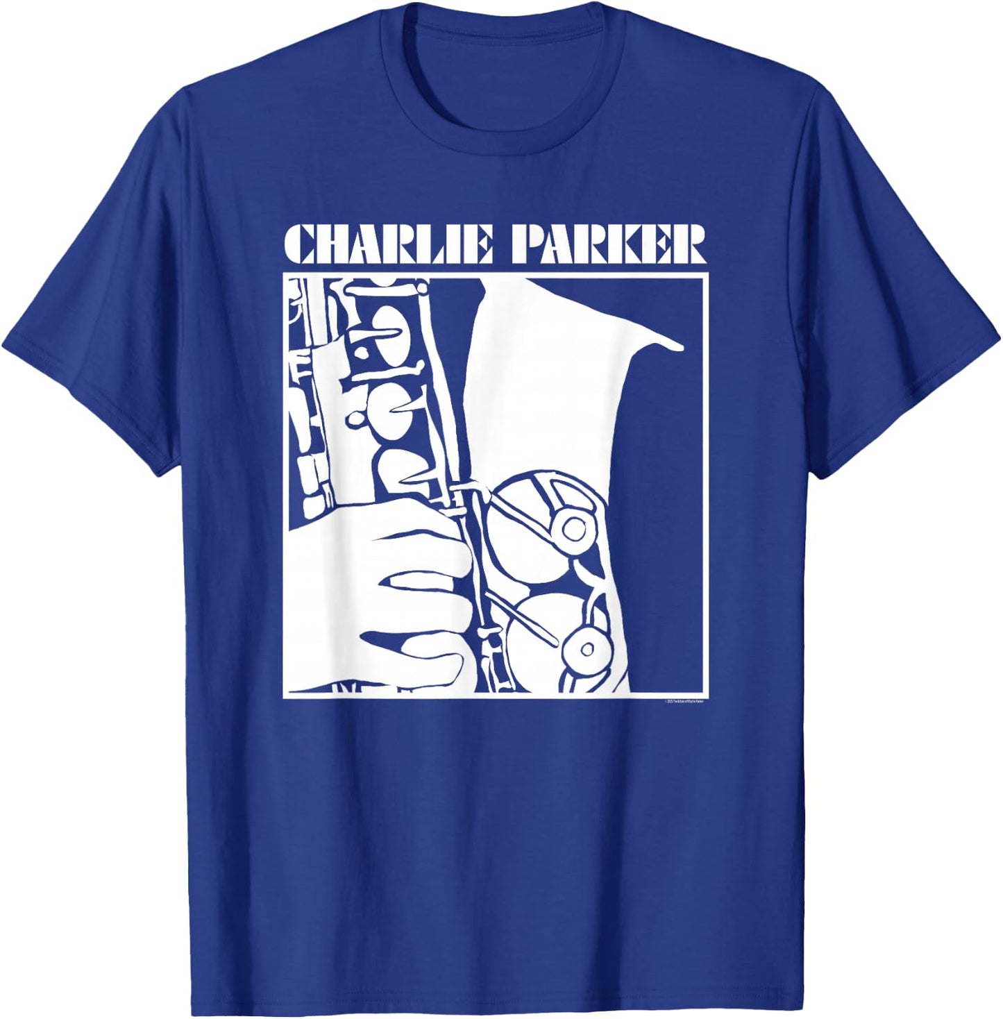 Charlie Parker Saxophone Illustration T-Shirt - T-Shirt | Royal