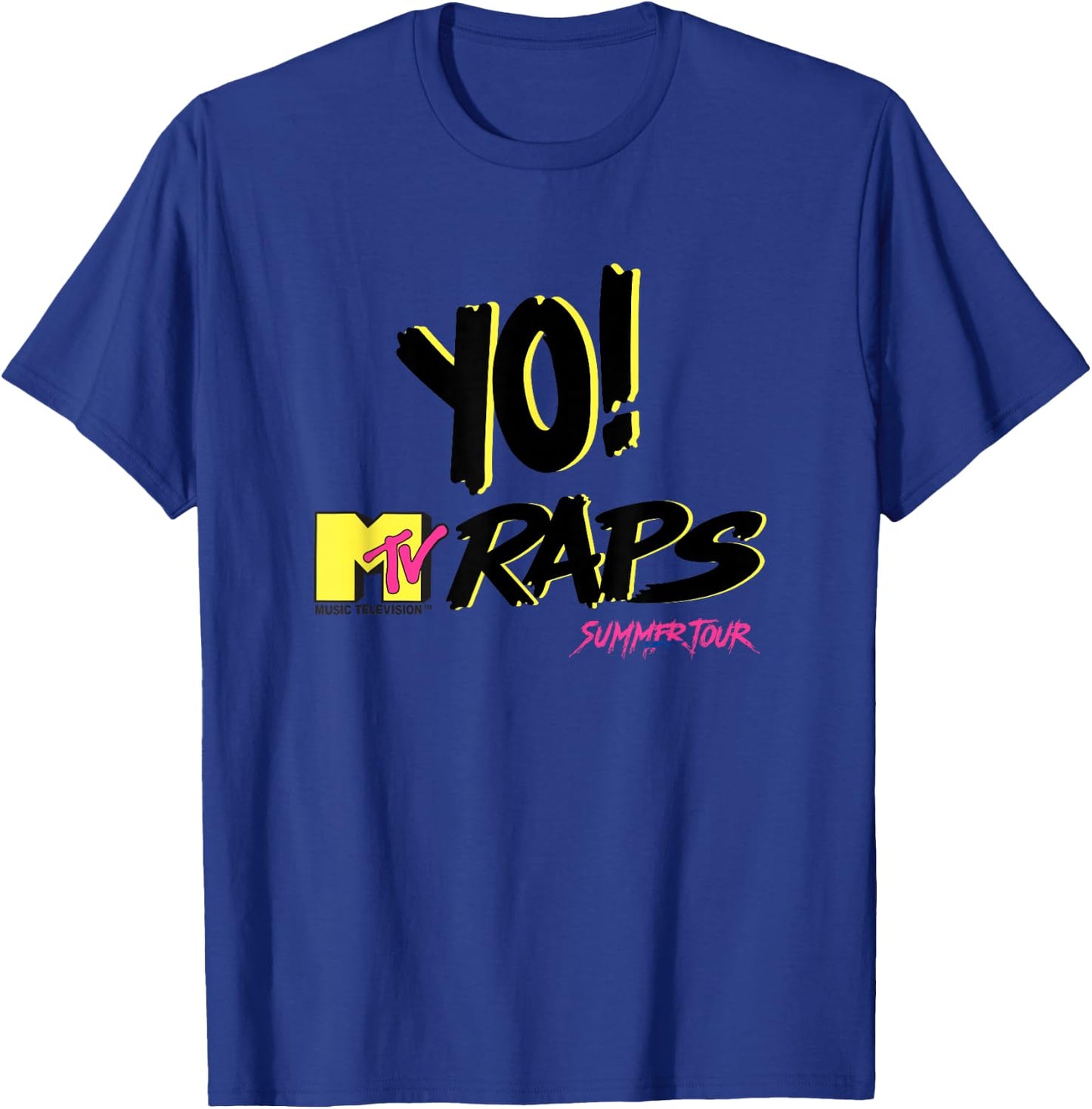 Yo! MTV Raps Summer Tour Neon 90s Hip Hop T-Shirt - T-Shirt | Royal