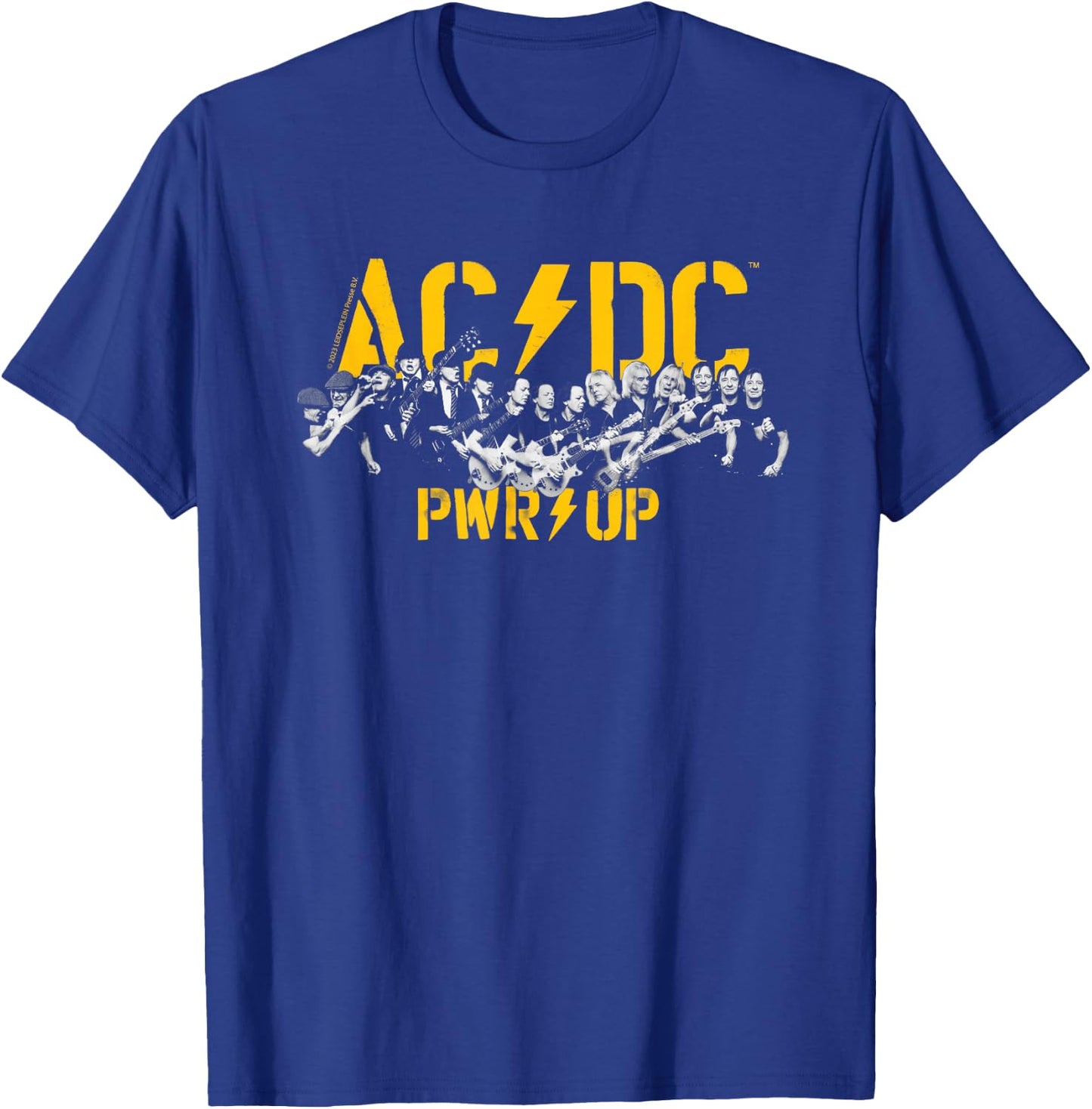 Offizielles AC/DC PWRUP Rock Musik Band Portrait Heavy Metal T-Shirt - T-Shirt | Royal