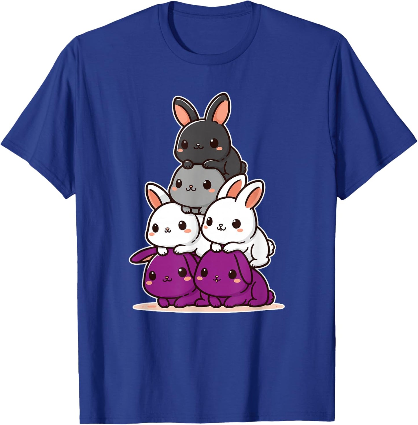 Rabbit Asexual Flag Pride Month Cute Rabbit Subtle LGBTQ T-Shirt - T-Shirt | Royal
