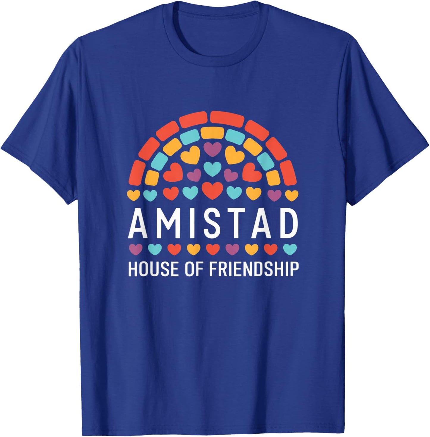 Amistad House Of Friendship Hearts T-Shirt - T-Shirt | Royal