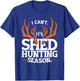 Shed Hunting, Deer & Buck Hunting, Antler Collector & Hunter T-Shirt - T-Shirt | Royal