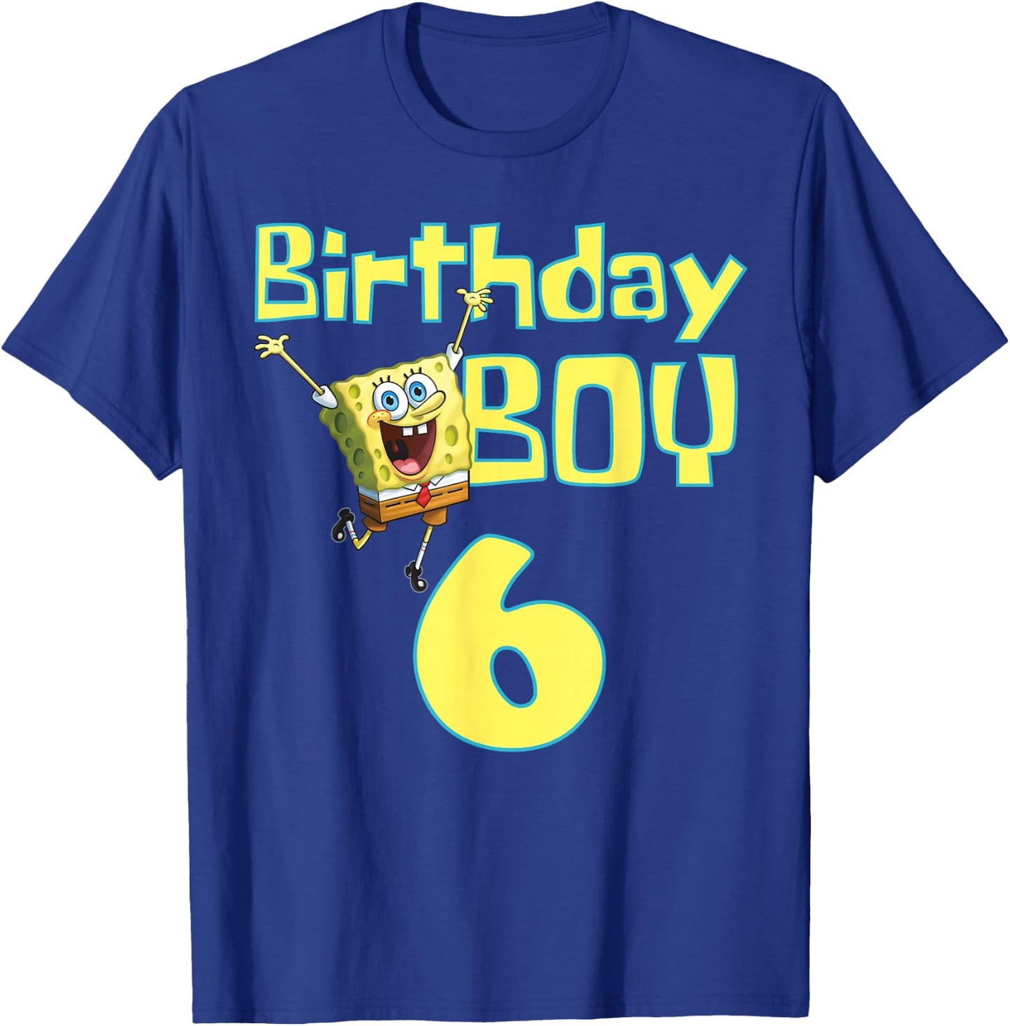 Mademark x SpongeBob SquarePants - SpongeBob SquarePants Birthday Boy 6 T-Shirt - T-Shirt | Royal