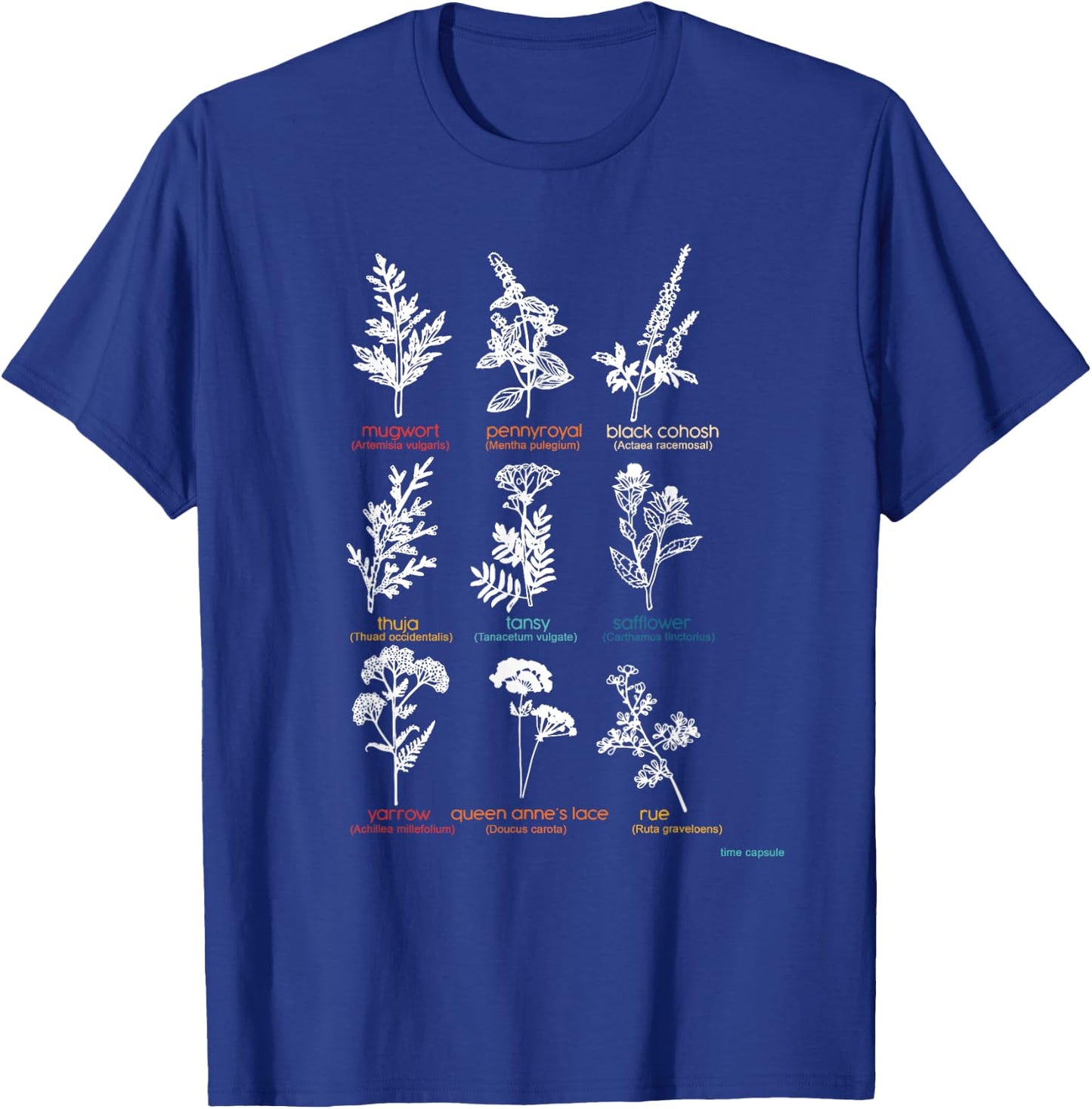 Mugwort Pennyroyal Black Cohosh Herbs Lovers T-Shirt - T-Shirt | Royal