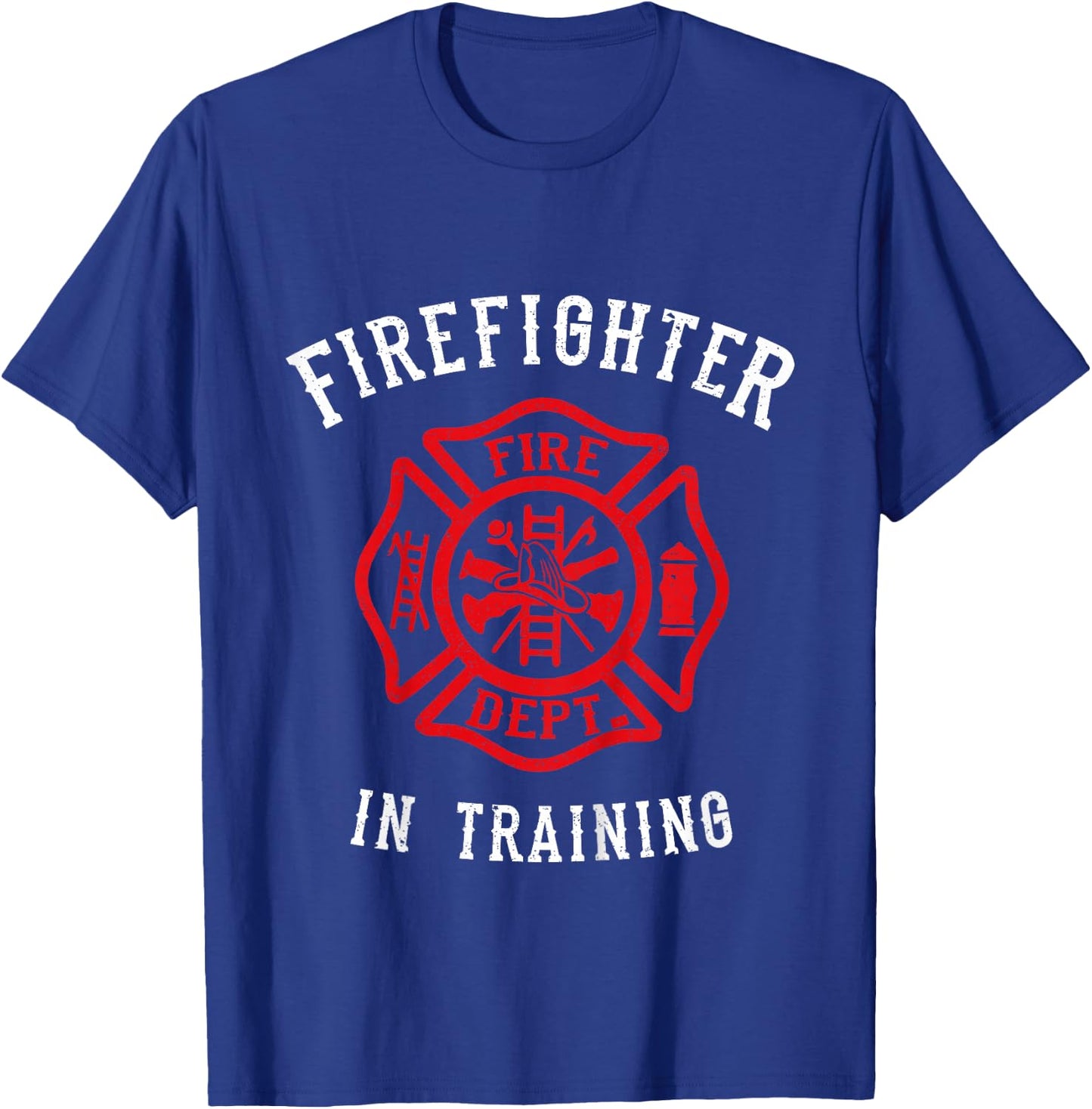 Firefighter for Kids Cute Toddler Fire Fighter T-Shirt - T-Shirt | Royal